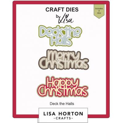 Lisa Horton Crafts Dies -  Festive Trio Christmas Sentiments